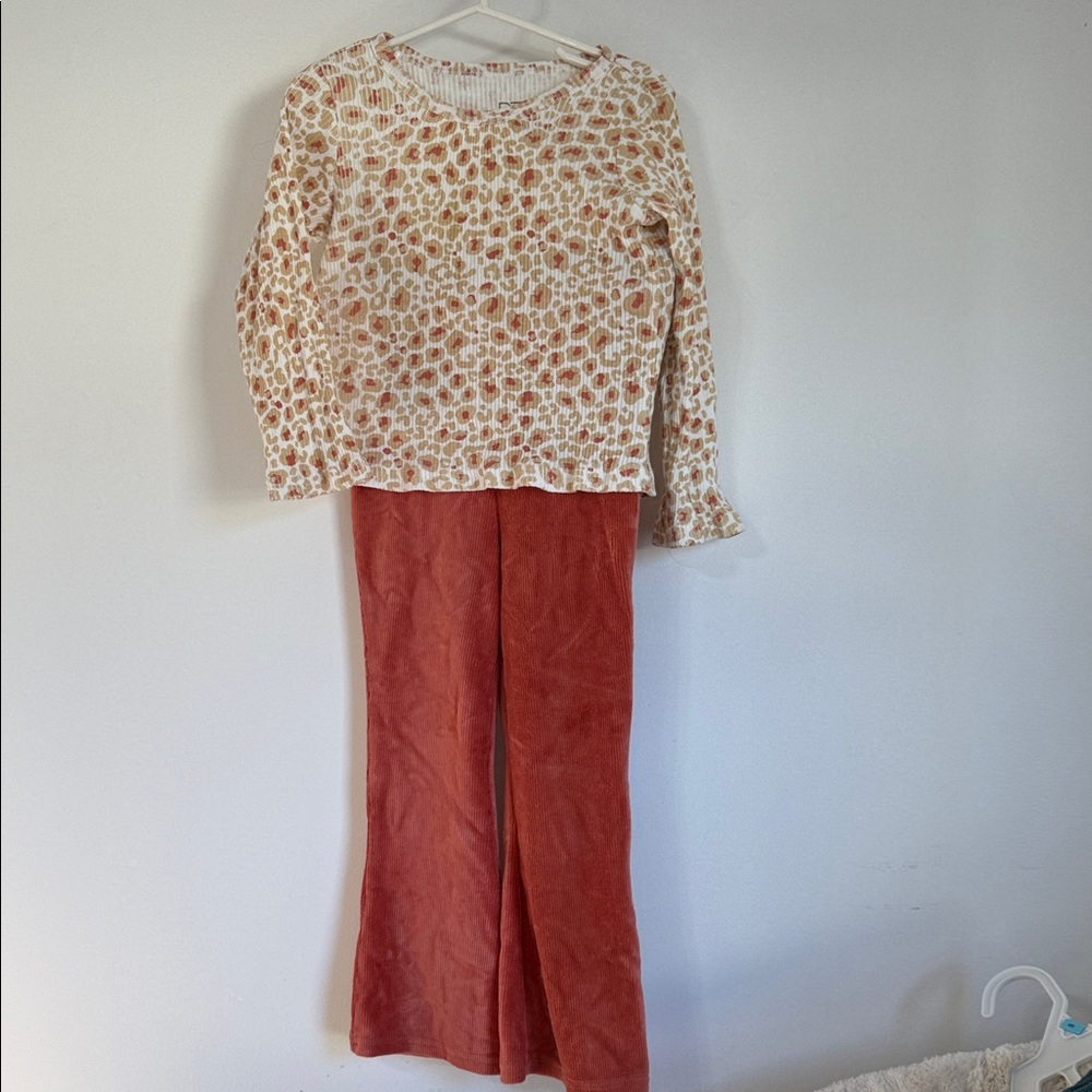 Rachel Zoe Floral Top and Coral Wide Leg Pants